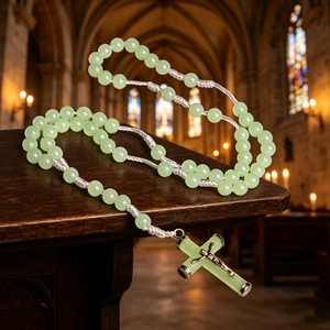 Chapelet catholique en résine de haute qualité, rond, avec perles d'Assise, motif croix, 20 chevaliers templiers, vente en gros, en vrac, pour la vente en gros de articles religieux. - Product Image 2
