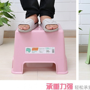 Tabouret bas en plastique épaissi pour adulte, marchepied de douche, table à chaussures, banc carré de salon, export - Product Image 3