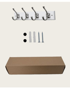 Montado en la pared MDF tablero de madera gancho decorativo sala de estar sombrero y estante de tela - Product Image 6