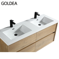 Çift lavabo banyo duvara monte vanity banyo mobilyası dolabı