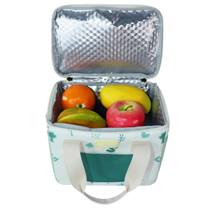 Senda Insulated Cooler Bag With Tree Pattern Double Handle Zipper Closure For Picnic Food Storage - Product Image 3