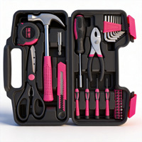 Kit d'outils domestiques de 39 pièces, ensemble d'outils portables, kit de réparation domestique, boîte d'outils de bricolage pour l'amélioration de la maison