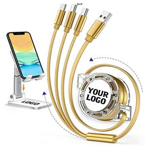 Cable de Datos 3 en 1 para Teléfono Móvil con Logotipo Personalizado al por Mayor, Carga Rápida USB Micro Tipo C Android con Cable Múltiple, Regalo Promocional - Product Image 1