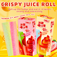 Bulk Chewy Sweet Yogurt Flavored Multicolor Rainbow Swirl Rolled Gummy Candy Blocks Soft Jelly Sweets