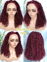 Peluca de Cabello Humano con Frente de Encaje Transparente sin Pegamento 13*4, Rizado Pixie, 200% de Densidad, Cabello Remy Brasileño, Color Natural