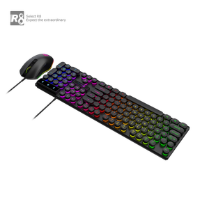 Groothandel 104 Toetsen Ronde Keycap Bedrade Verlichte Rgb Gaming Toetsenbord En Muis <span class=keywords><strong>Combo</strong></span> Set - Product Image 4