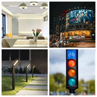 LED SMD 5050 RVB Rouge Vert Bleu avec lentille 0,2W, angle de vision 120°, puce LED SMD époxy pour éclairage de scène, directement de l'usine
