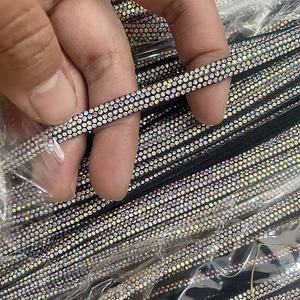 Özelleştirilmiş elmas halat 6mm 4-row/5-row kristal pamuk çekirdek boru halat kadın ayakkabı konu - Product Image 3