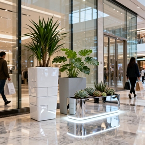 Jardinera Rectangular <span class=keywords><strong>A70</strong></span>, Maceta Anticorrosión para Flores, para Centros Comerciales, Hoteles, Parques, Plazas, Bancos, Hospitales y Áreas Públicas - Product Image 1
