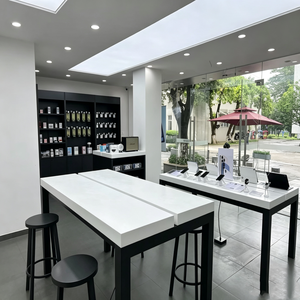 Meuble d'exposition complet pour magasin de téléphonie mobile, vitrine numérique en îlot avec dessus <span class=keywords><strong>blanc</strong></span> - Product Image 1