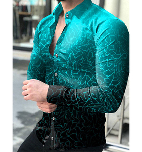 OEM/ODM Whosale di alta qualità da uomo a manica lunga camicie stampa digitale moda per gli uomini - Product Image 6