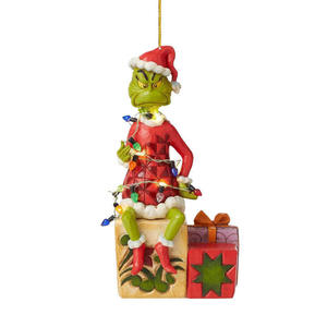 Adorno de árbol de Navidad, colgante acrílico, divertido <span class=keywords><strong>Grinch</strong></span> verde, decoración navideña para el hogar, regalo para fiestas, venta al por mayor - Product Image 6
