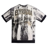 T-shirt Homme Oversize Cropped ELYRADIA en Coton 100% Respirant, Tricoté, Personnalisé, Imprimé DTG, Écologique, Style Hip Hop pour l'Été