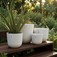 Pots de fleurs avec trou de drainage, légers, minimalistes, en plastique, pots modernes pour plantes, pots de jardin en gros