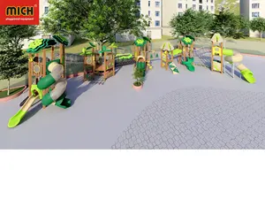 Mich New WPC PE Board Serie Baumhaus Themen große Kinder Outdoor Hindernis Spielplatz mit Kletter stangen Puzzle-Spiele