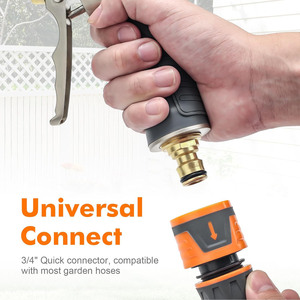 헤비 듀티 아연 합금 수동 조절식 스프레이 다양한 분사 패턴 다기능 호스 스프링클러 분무기 (세차, 잔디밭용) - Product Image 6