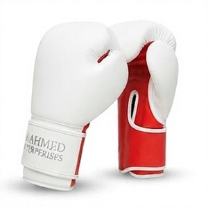 Guantes de Boxeo MMA Blancos Impermeables, para Entrenamiento de Artes Marciales, con Muñequera, Logotipo Personalizado, Cuero PU, Ligeros y Transpirables para Exteriores - Product Image 4
