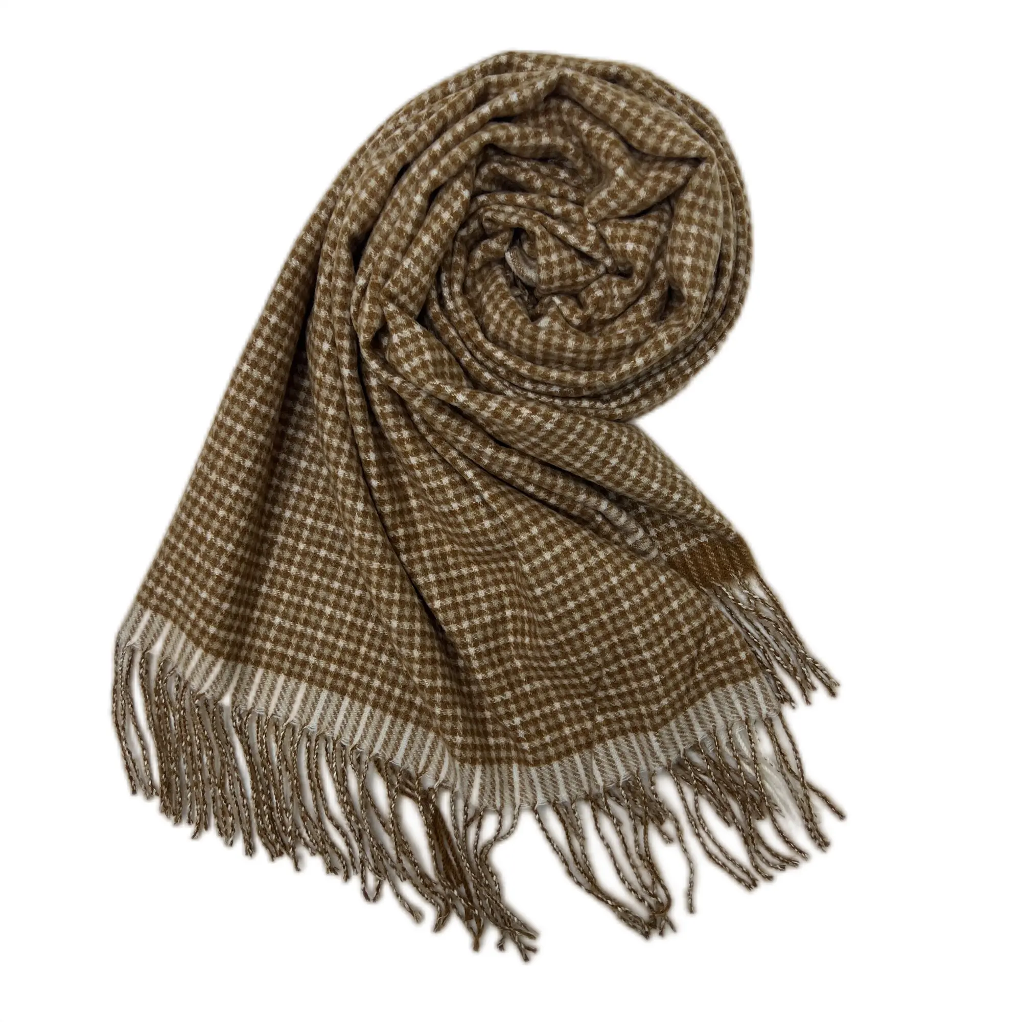 New Winter Triangle Quasten Schal für Frauen Kaschmir Warm British Style Color Grid Schals Plaid Schal für Männer und Frauen
