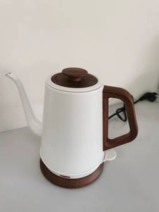 Hervidor eléctrico de cuello de cisne negro de 1,2 litros, hervidor de café inalámbrico de acero inoxidable, uso doméstico, repuestos gratuitos, posventa - Product Image 5