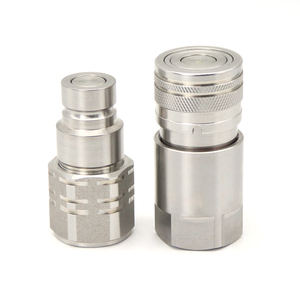 NPT 3/4 플랫 페이스 퀵 커넥터, 스테인리스 스틸 아메리칸 타입 에어 오일 유압 호스용 퀵 커플러 - Product Image 1