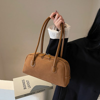 Sac à main rectangulaire en daim de luxe personnalisé, imperméable, grande capacité, pour les trajets quotidiens, avec bandoulière en cuir