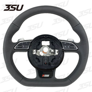 Volante de Cuero con Fibra de Carbono para <span class=keywords><strong>Audi</strong></span> <span class=keywords><strong>A1</strong></span> A3 A4 A5 A7 A8 Q3 Q5 Q7 RS3 S3 S4 S5 RS6 RS7 TT TTRS, Accesorios para Coche, 2019 2020 <span class=keywords><strong>2021</strong></span> - Product Image 1