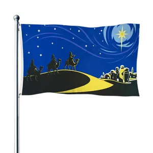 Desain Baru 3X5 Kaki Berkendara Di Bendera Malam untuk Dekorasi Halaman Rumput Dalam Ruangan Luar Ruangan