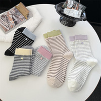Chaussettes tricotées mi-mollet style vintage tendance pour femme, douces et confortables, idéales pour le quotidien – Vente en gros directe usine