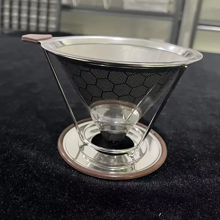 Pour Over Coffee Filter Dripper, Reusable Stainless Steel Metal Drip Coffee Maker Cone, Paperless Permanent Coffee Strainer