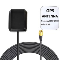 Antenne GPS GNSS BD RTK active de haute qualité TOXU TX-G58-0509 28dbi 1575.42mhz/1561mhz pour voiture, connecteurs externes SMA/MCX, câble coaxial de 3m