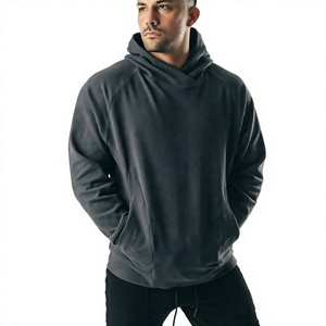 Sudadera con Capucha Extra Grande para Hombre, de Forro Polar, Color Sólido, Informal, Transpirable, Corte Regular, para Otoño - Product Image 1
