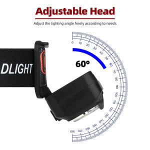 ไฟหน้าแบบเปิดใช้งานด้วยคลื่นไฟ LED สีแดง แบตเตอรี่แบบชาร์จได้ 1000 มิลลิแอมป์ สำหรับตกปลาตอนกลางคืน เดินป่า ตั้งแคมป์ สำรวจถ้ำ ใช้กลางแจ้ง - Product Image 5