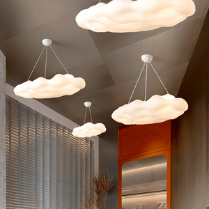 Lámpara Nórdica Moderna con Diseño de Nubes, Lámpara Colgante LED Blanca para Decoración de Dormitorio, Lámpara de Araña con Forma de Nube para Sala de Estar HM-YD-080 Cloud C - Product Image 4