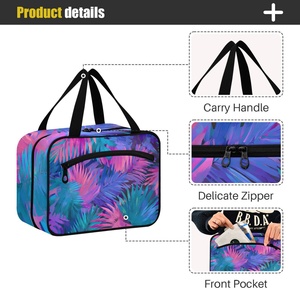 Flowers Patterns Zipper Portable <b>Large</b> Capacity Travel Hanging Organizer Water-resistant Makeup <b>Cosmetic</b> <b>Bag</b> for Adult - Product Image 4