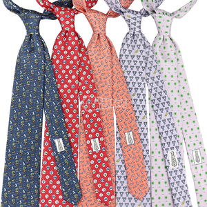 Cravatte di seta diretta della fabbrica animale di lusso tropicale collo cravatta schermo stampato cravatta su misura per gli uomini - Product Image 1