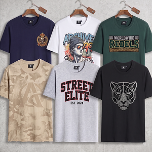Chemises 2026 avec <span class=keywords><strong>logo</strong></span>, impression personnalisée, surdimensionnées, 100 % coton, designs personnalisés, t-shirt homme personnalisé, 300 g/m² - Product Image 1