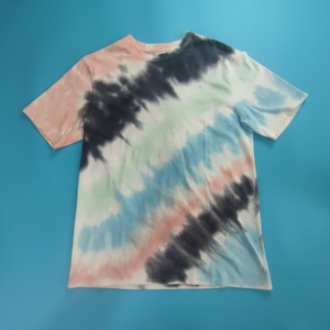 T-shirt da uomo di tendenza in 100% cotone, stile casual, ad asciugatura rapida, antipiega, con motivo tie-dye o tinta unita - Offerta <span class=keywords><strong>online</strong></span> - Product Image 1