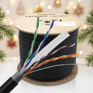 1000FT 305MทองแดงPVC PEคู่Sheath Cat6 UTPกลางแจ้งเครือข่ายLan <span class=keywords><strong>Ethernet</strong></span> <span class=keywords><strong>Cat</strong></span> <span class=keywords><strong>6</strong></span> สาย - Product Image 3
