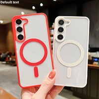 Coque de protection magnétique transparente mate en acrylique pour S26 Ultra, résistante aux chutes, pour S24