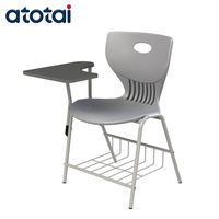 Chaise de formation moderne en plastique écologique et durable avec tableau d'écriture pour salle de classe, bureau, bureau à domicile, mobilier scolaire