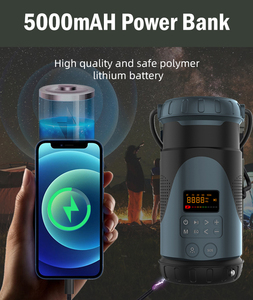Estación de búsqueda automática Radio ligera Manivela de mano Solar AM FM DAB NOAA Radio Altavoces con 3 modelos de linterna y luces de lectura - Product Image 5