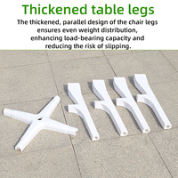 Table ronde en plastique moulé par injection, démontable, étanche, pour marché nocturne, barbecue, stand alimentaire, vente en gros, 90*70CM