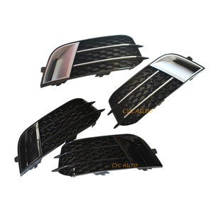 Nouvelle calandre inférieure de pare-chocs avant style RS1 en ABS noir et argent avec cache de feux antibrouillard pour <span class=keywords><strong>Audi</strong></span> A1 <span class=keywords><strong>S1</strong></span> 8X 2013-2015 - Product Image 2