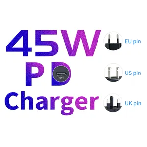 Factory Original 45W Super Fast USB C Charger For Samsung Galaxy S20 S21 Note 10 EU US Plug Travel Adapter PD Charger 45W