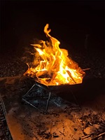 Barbecue pliable portable, foyer de camping en plein air, foyer hexagonal en bois, chauffage au charbon de bois, poêle à bois