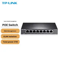 TP-LINK TL-SG2206LPF Switch PoE Gigabit con 1 Puerto de Fibra y 5 Puertos Eléctricos, Fuente de Alimentación de 4 Puertos, 6 Puertos Ópticos SFP Uplink