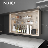 2026 NISKO Armoire de rangement de cuisine intelligente avec panier élévateur rétractable pour placard domestique, pour le rangement des assaisonnements, des couverts, des ustensiles et de la vaisselle