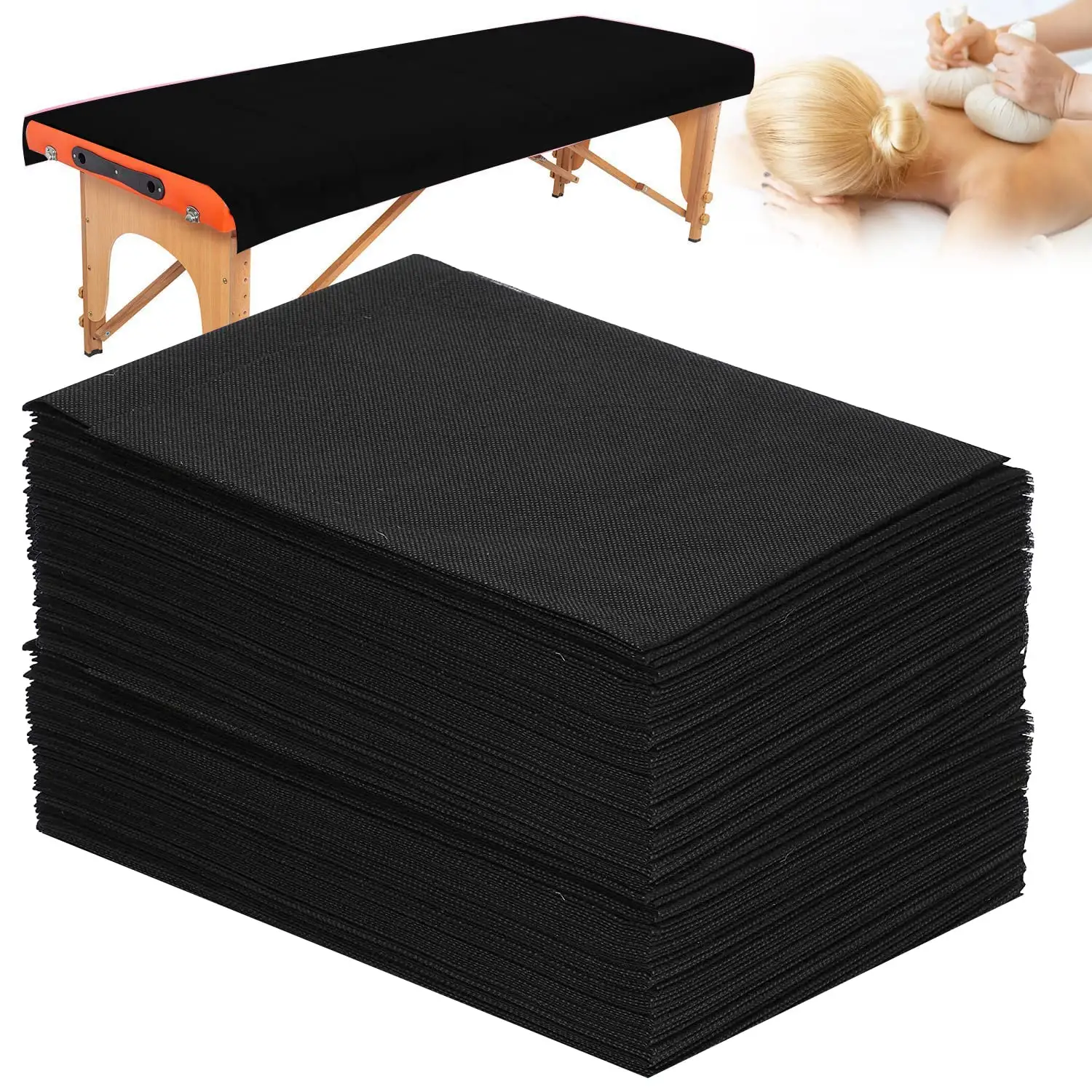 Draps de lit jetables Non tissés couverture de lit Spa Table de Massage drap noir bleu blanc rose couverture de lit imperméable draps plats