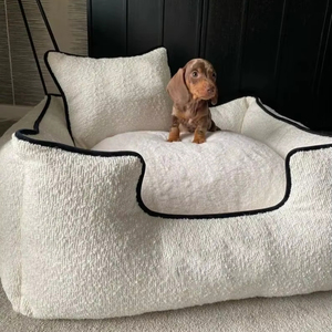 Cama para Mascotas de Alta Calidad con Nuevo Diseño, Cama para Perros y Gatos con Espuma de Terciopelo, Patrón Sólido, Lavable, Cama Calmante para Perros Súper Cómoda - Product Image 2