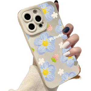 Funda de TPU anticaída para iPhone 11/16PROMAX16PRO615PROMAX14/<span class=keywords><strong>Galaxy</strong></span> S20/SAM/Honor X6AX7BX8B/Modelo A34 Feel Strawberry Flower - Product Image 1